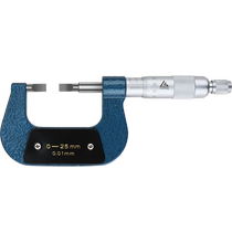 Three-measure thin blade blade outer diameter micrometer 0-25-50mm0 75 high-precision keyway spiral micrometer