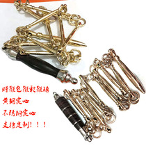 1 1 5 2Kg pure brass nine-section whip stainless steel actual performance whip non-slip cowhide