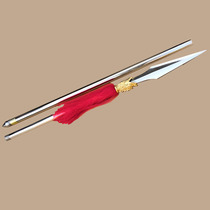 Stainless steel red tassel spear gun overlord gun red tassel big gun Taiji long gun Yang family gun Taiji long gun