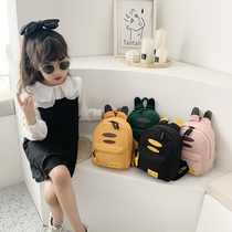 Korean childrens backpack kindergarten baby mini bag cute canvas boys and girls Joker small backpack