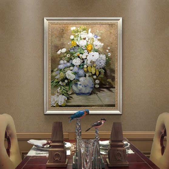 New printed DMC cross embroidered living room bedroom dining room Hyun Guan's version of the European style flower bouquet of flowers