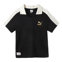 PUMA 2024 Autumn Womens Lapel Sportswear Casual POLO Shirt Half Sleeve T-Shirt Short Sleeve 629235-01