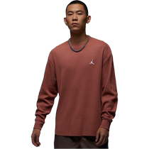 Nike Nike mens waffle knitted sweatshirt spring and autumn new JORDAN sports pullover FD7462-810