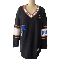 PUMA Womens Spring New V-neck Contrast Color Sports and Casual Pullover Knitted Dress 677380-01