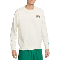 Nike Sweatshirt CLUB Mens French Terry Crewneck Sweatshirt White Crewneck Pullover FZ0765-133