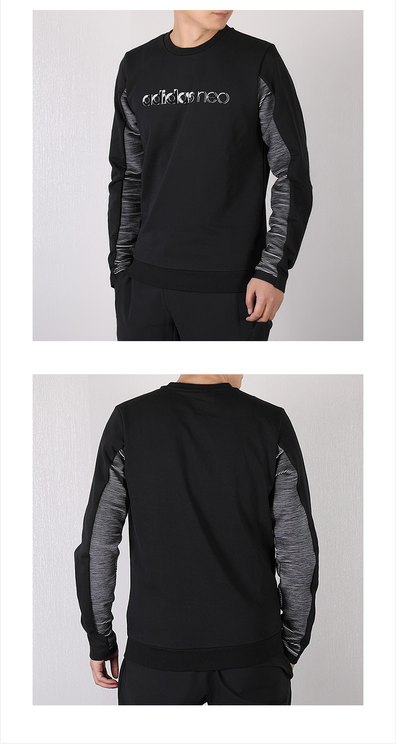 Áo len Adidas Adidas nam 2019 xuân hè mới cổ tròn thể thao áo thun giản dị DM4111 - Thể thao lông cừu / jumper áo hoodie đẹp