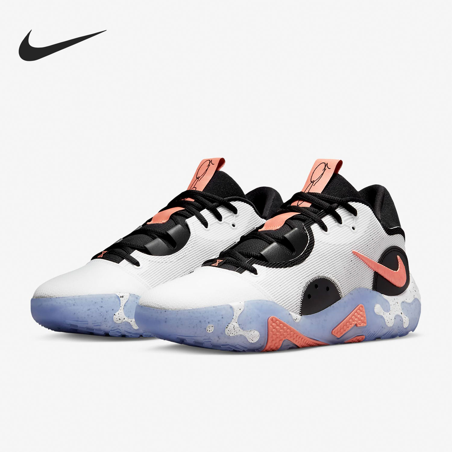 Nike men's shoes Nike PG6 Rafa Laurenma ball George 6 Bubble Pepper Black & White Real Fight Basketball Shoes DH8447-100