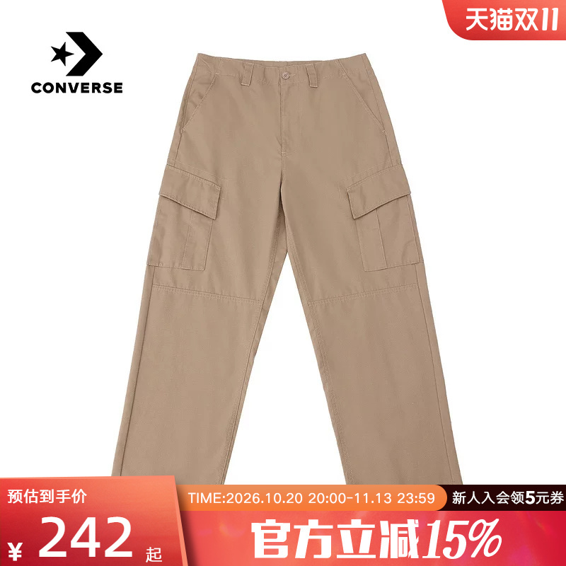 Converse Men's and Women's Pants 2026 Spring New Large Pocket Casual Woven Long Pants Mcj423-X63