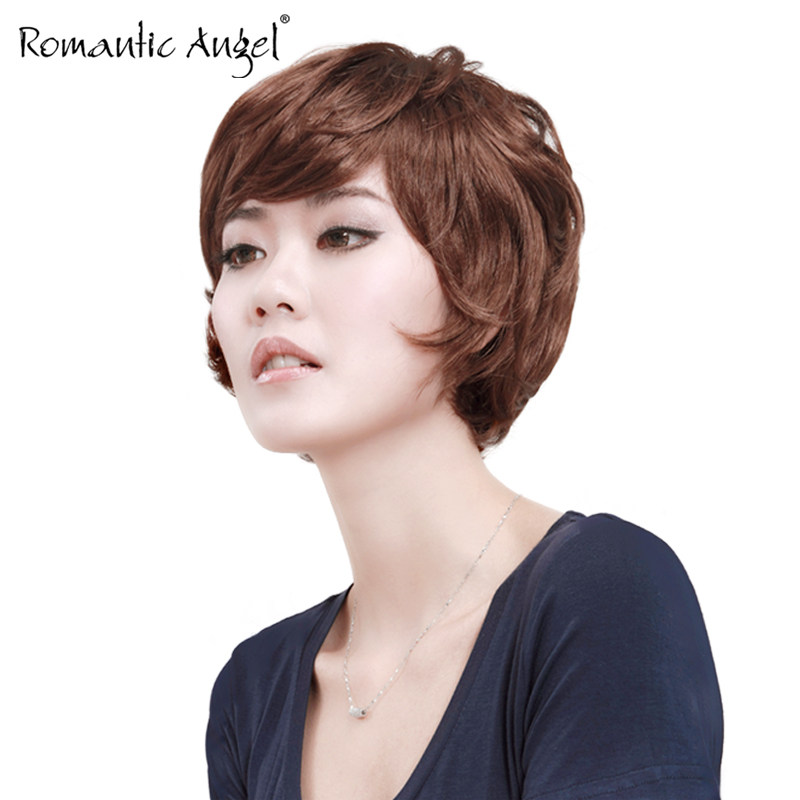 Matt Silk Wig Sets Fashion Lady Free Cutoff Personality Short Hair Short Curly Hair Nature Fluffy