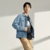 A21 thu đông 2020 quần áo mới đôi nam hợp mốt dụng cụ denim jacket lỏng nữ áo khoác nam - Cao bồi Cao bồi