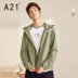 Casual A21 Thu / Đông 2019 mới nam Hood Edo áo gió nam mùa thu ngắn thể thao áo khoác nam Tide 