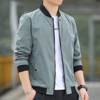 Short windbreaker spring and autumn baseball collar casual men's jacket