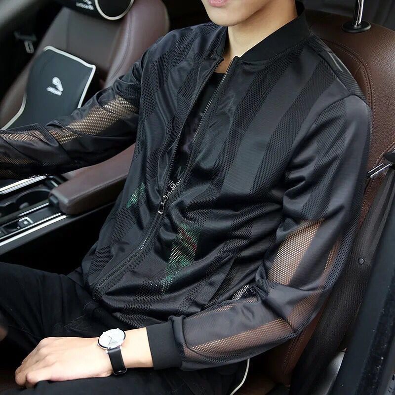 <!--冰丝防晒衣男潮夏季2022新款男士超薄防紫外线透气薄款防晒服外套-->
