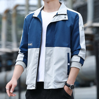 Spliced short spring work jacket windbreaker jacket