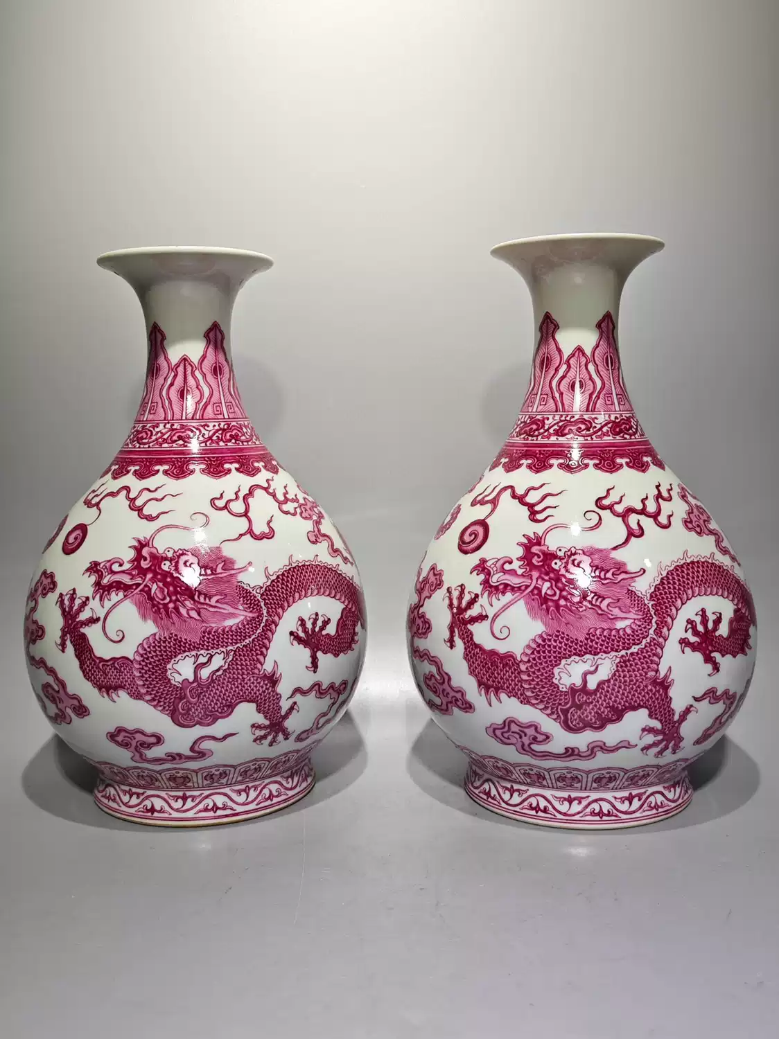 清干隆浮雕蓝釉粉彩花鸟天球瓶文革时期仿古瓷器收藏用古玩瓶-Taobao-Tmall