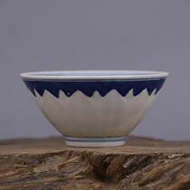 Daming Chenghua Blue and Hua Doucai Lotus Doujia Cup to do old imitation official kiln ancient porcelain handmade antique antique collection