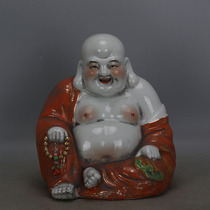 Cultural Revolution Factory Cargo Porcelain Bag Luohan gold Buddha statue Zeng Longsheng antique antique collection ornaments