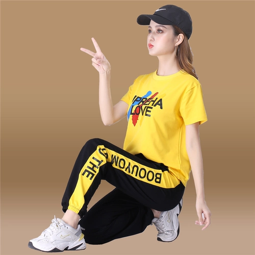 Summer Step Dance Clothing Yang Liping Square Dance Sport Set Women New Fashion Shape Step Dance Dance
