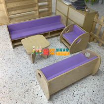 Kindergarten reading area leisure sofa combination childrens soft learning seat stool single double backrest sofa