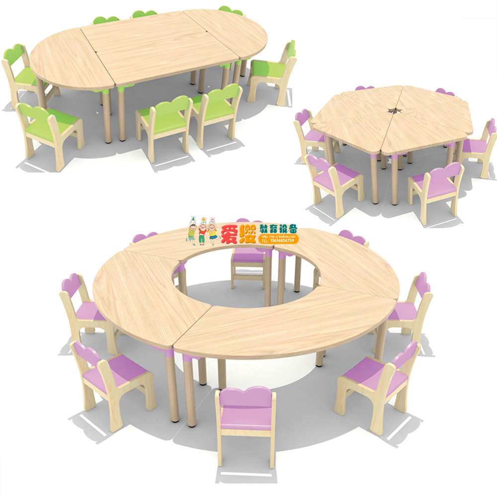 Kindergarten Solid Wood Tables And Chairs Children S Writing