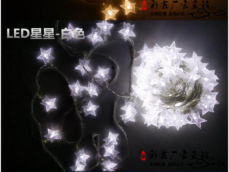 Led star lights string festoons festive night City ground floor showroom Decorative Lights Full of Star Christmas Flashing Lights Camping Lights