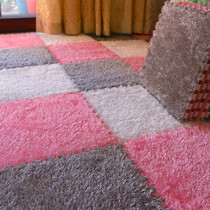 Long fluff stitching suede net red carpet puzzle foam floor mat Bedroom full floor mat Tatami