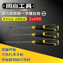 Japan tajima tajima screwdriver with 3x200 strong soft glue handle screwdriver