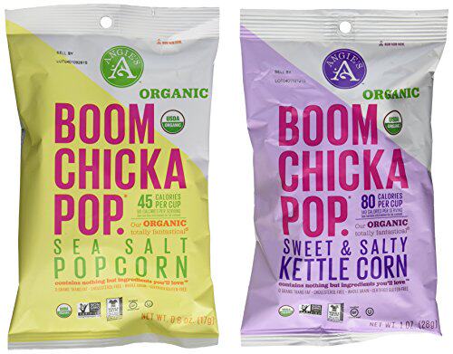 Boom Chicka Pop Organic Popcorn Snack Packs-24 P