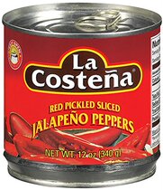 La Costena Sliced Red Jalapeno 12 Ounce (Pack
