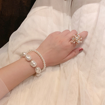 French advanced sense Baroque pearl bracelet cold wind retro fairy temperament simple Joker bracelet accessories