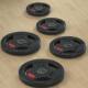 Fitness Home-Use Dumbbell Plates, Large Hole 5cm, 1.25kg, Hand-Held Barbell Plates, Small Hole Olympic Barbell, Rubber-Coated Weight Plates