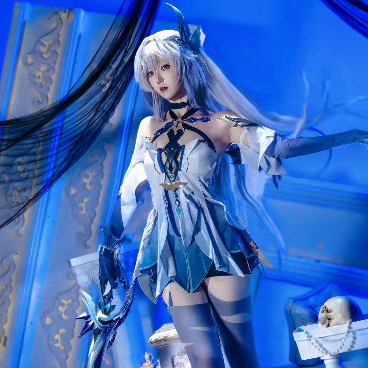 Genshin Impact Silk Kirk Cosplay Costume, Abyss Dark Star Silk Kirk Cosplay Outfit, Game Anime Costume Full Set for Women, Cross-Border Genshin Impact Silk Kirk Cosplay Costume, Abyss Dark Star Silk Kirk Cosplay Outfit, Game Anime Costume Full Set for Women, Cross-Border