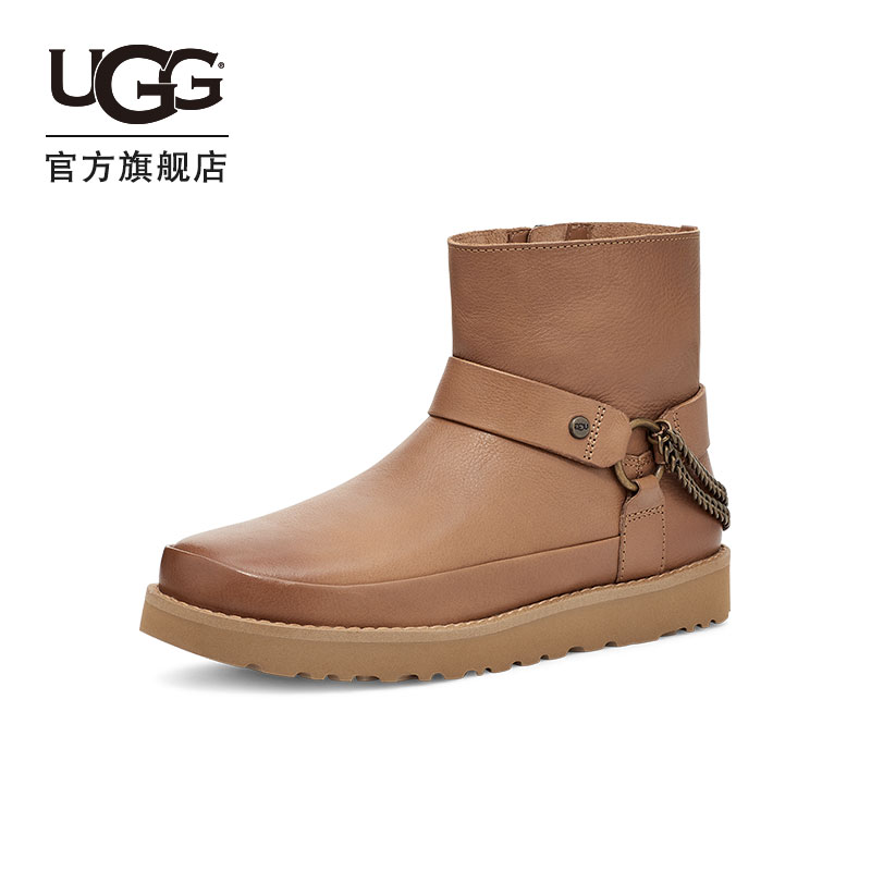 UGG2021 autumn and winter new ladies boots metal chain fashion short tube martin boots 1120694