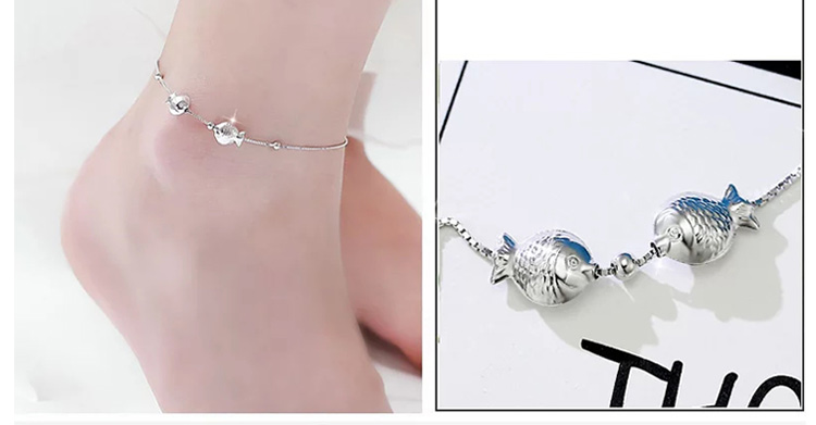 Chaine de cheville Femme      en Argenterie - Ref 3103535 Image 25