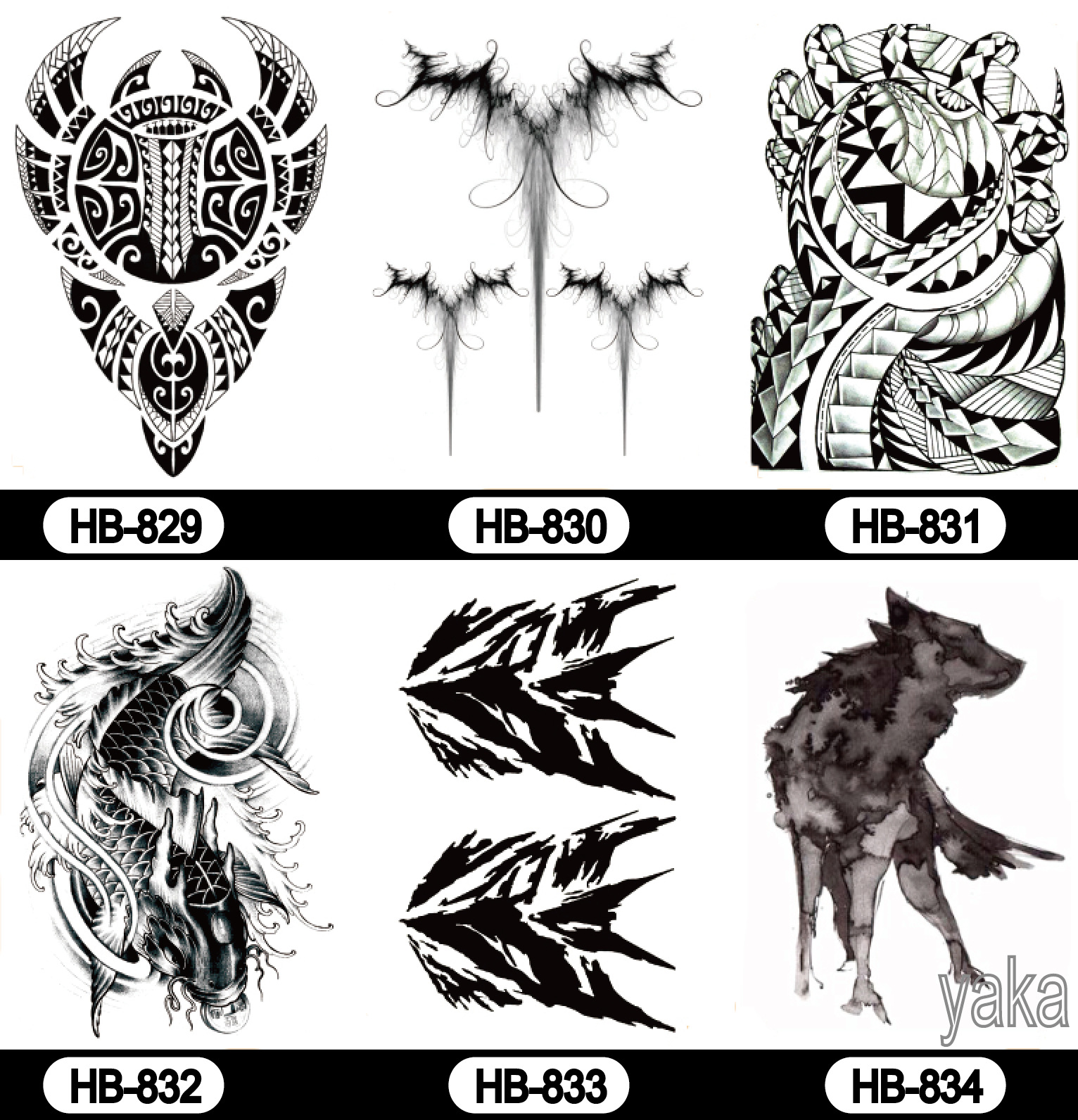 Cánh tay hoa dán hình xăm không thấm nước nam kéo dài mới một thời gian vẻ đẹp wolf rồng tiger deer eagle cơ thể sơn dán hình xăm hình xăm giả đẹp