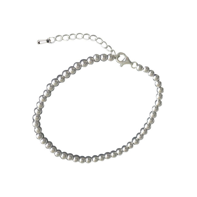 LIHAO round beads titanium steel non-fading adjustable bracelet for women ins trend simple style gift birthday niche