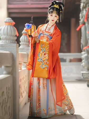 花神记 Шанхайская пластиковая обстановка Hanfu Женская юбка из бюста с большим рубашкой