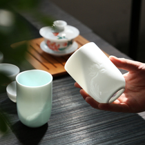 Thin tire shadow sculpture Cup ceramic kung fu tea set Jingdezhen celadon tea cup tea cup single water cup tea cup individual Tea Cup