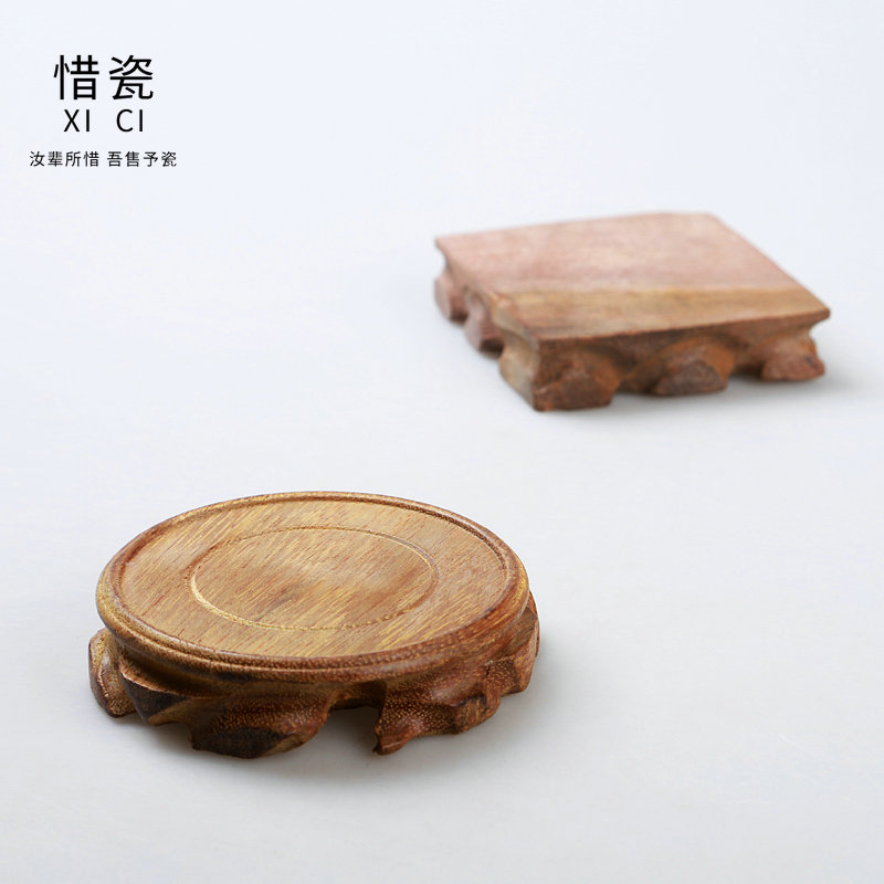 Solid wood tea cushion fragrant camphor wood cup cushion tea dag Purple Sand Pot Cushion Bowl Cushion Heat Insulation Cushion Dining Cushion Cup of Gongfu Tea Accessories