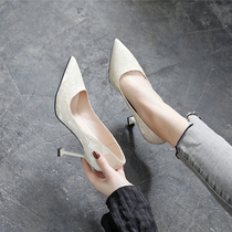 Small size single shoes women 30 31 32 33 high heel pointed top size womens shoes 41-43 bridesmaid shoes 2020 New