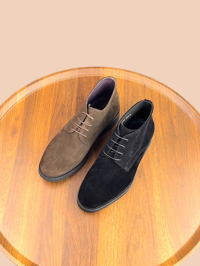 Autumn and winter nubuck leather high-top leather shoes men's genuine leather British short boots suede suede workwear men's boots Martin boots trendy