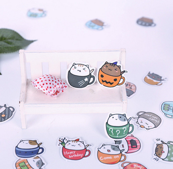 Handbill Stickers Suit Cute Cartoon Digy Diary Decoration Creative Sticker Painting Teenage handbills Animal Flower Flowers Material