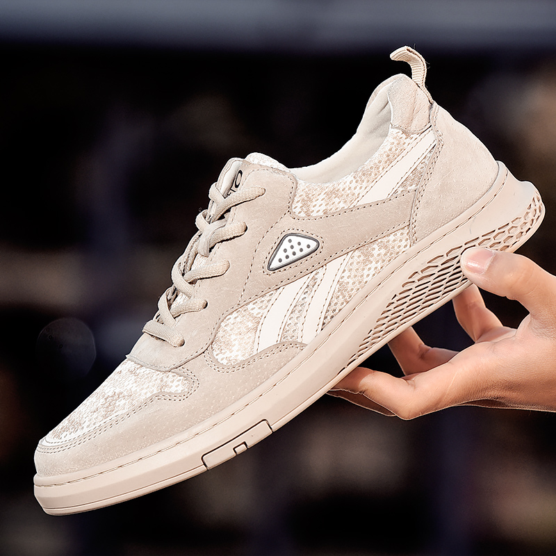 Mcdenren 2021 Spring Autumn Sports Outdoor Casual Shoes Men Genuine Leather Non-slip Breathable Light Shock Absorbing Hiking Shoes