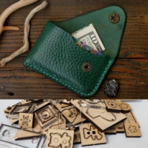 Handmade Leather Tool Knife Mold Laser Knife Mold Customized Leather Knife Mold Small Coin Card Bag Knife Mold KB990