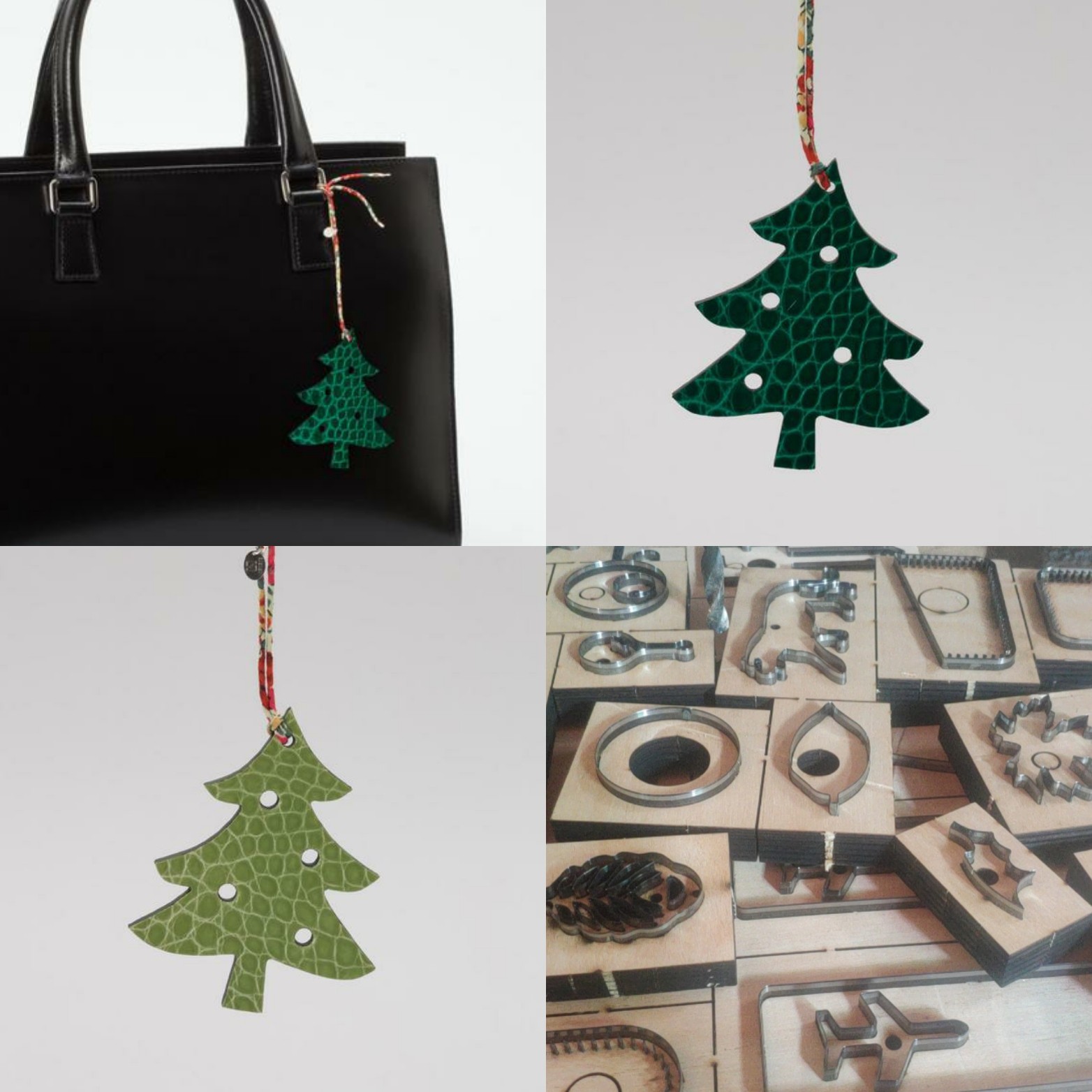 Handmade leather knife mold leather knife mold laser knife mold custom Christmas tree pendant knife mold Christmas series knife