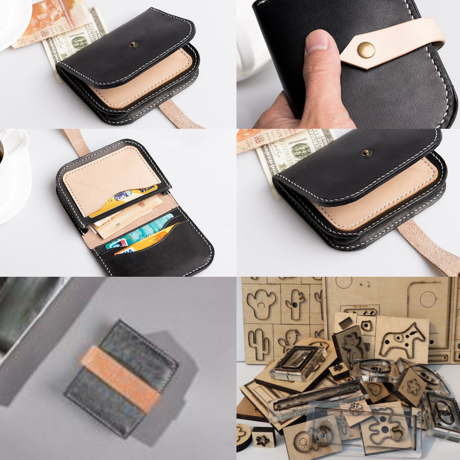 Laser knife mold custom leather knife mold knife mold handmade leather knife mold short card bag cutting knife mold w54