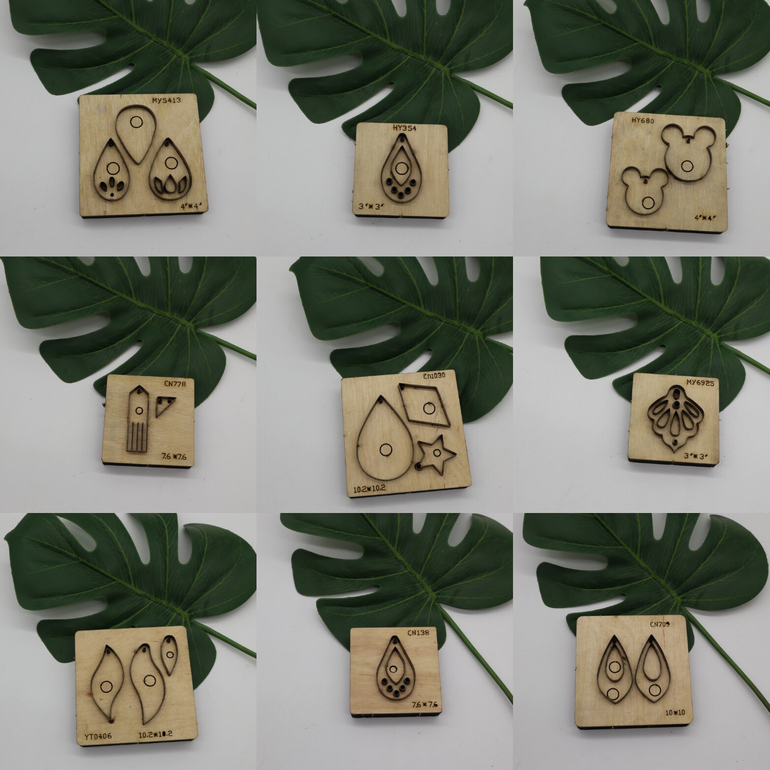 Leather Knife Mold Laser Knife Mold Set Made Handmade Leather Tool Die Leather Earrings Leather Ear Pendant Knife Mold