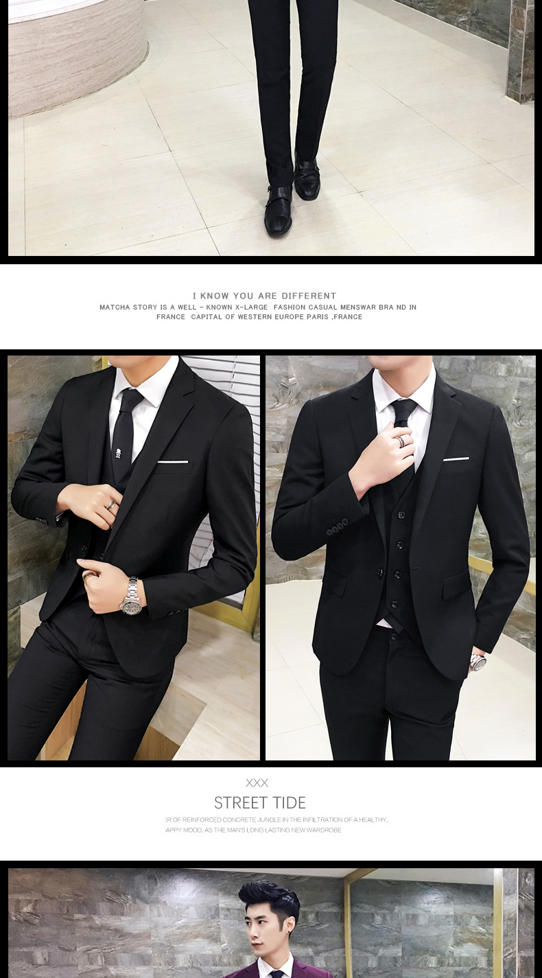 Bộ đồ vest nam phù hợp với chú rể kết hôn quần baggy nam