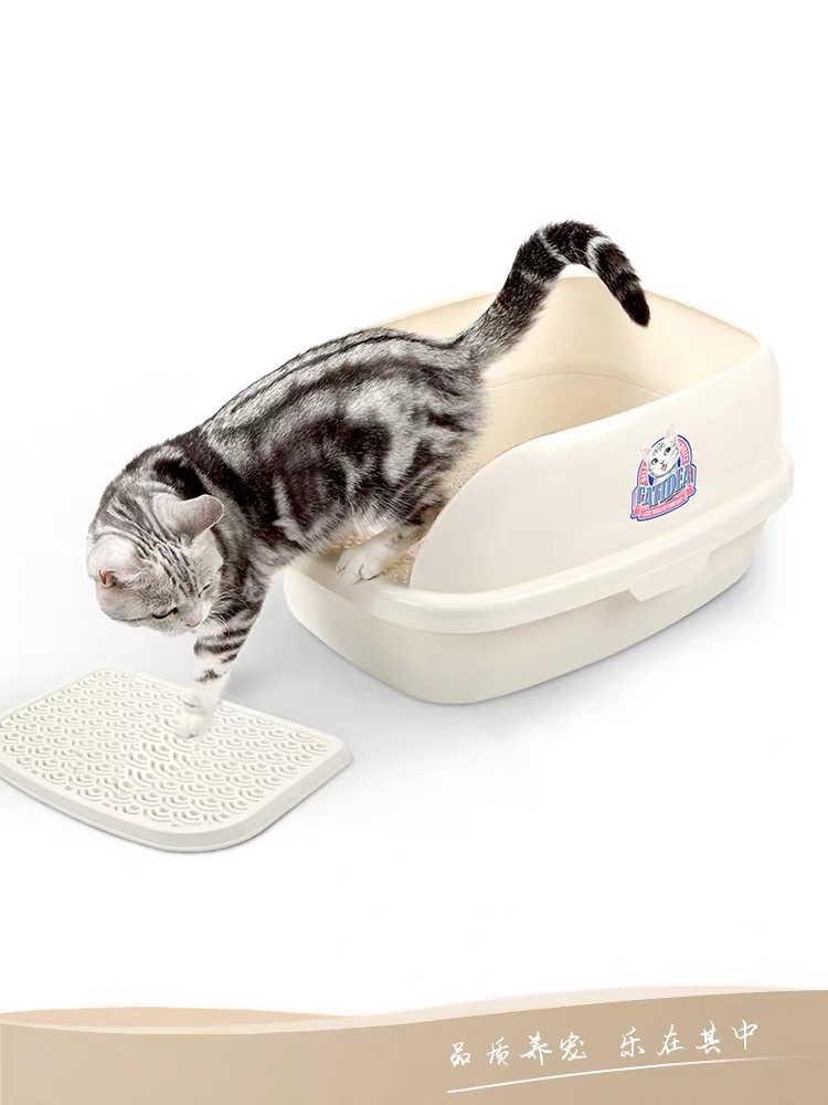 Hate iron can't be hammered cat Leshi cat litter box semi-closed cat toilet trumpet extra large adult cat anti-splash