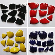 Jingdezhen factory direct color ceramic fragments outdoor red broken tiles shop landscape broken spell handmade decoration